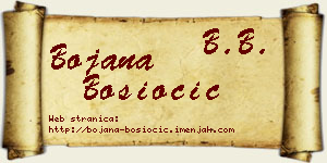 Bojana Bosiočić vizit kartica